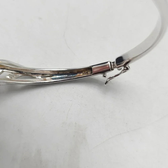 Bradford Exchange Cascade Of Beauty Bracelet With Black White Diamonds HGE - Picture 4 of 6